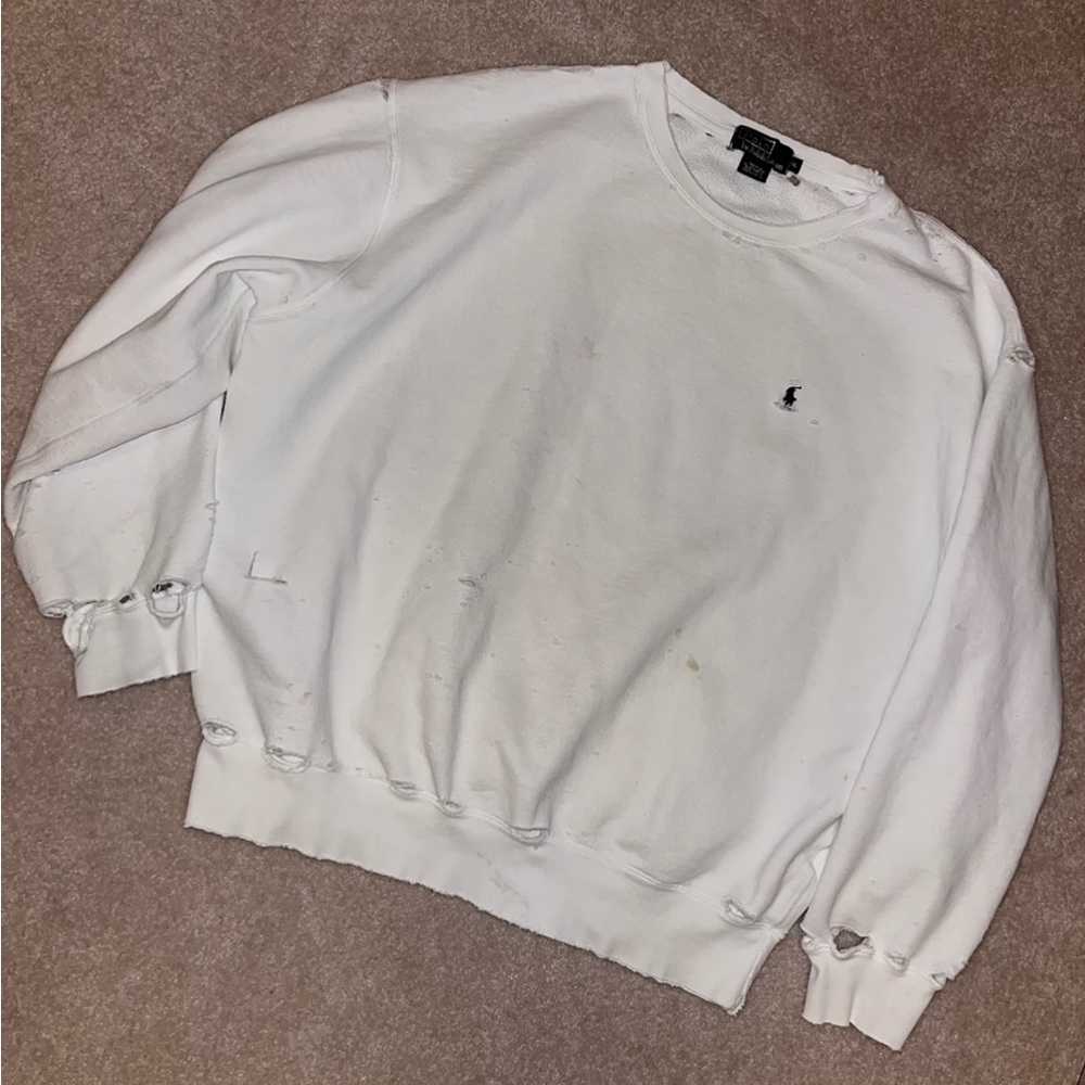 90s Distressed Vintage Ralph Lauren Polo Crewneck Sweatshirt